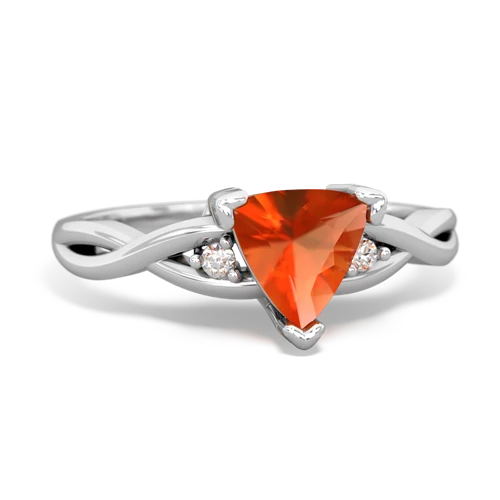 fire opal filligree ring