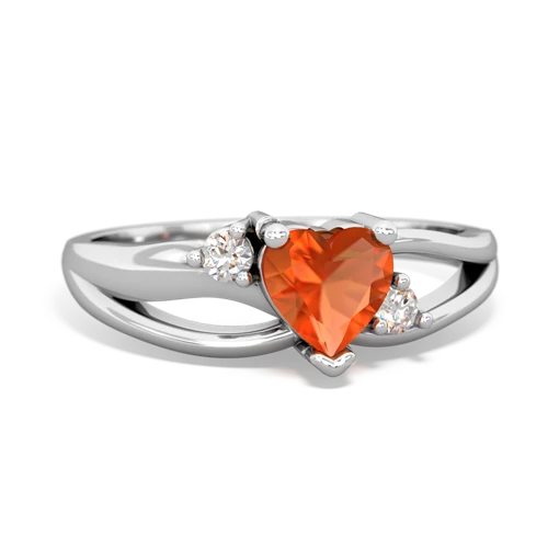 fire opal filligree ring