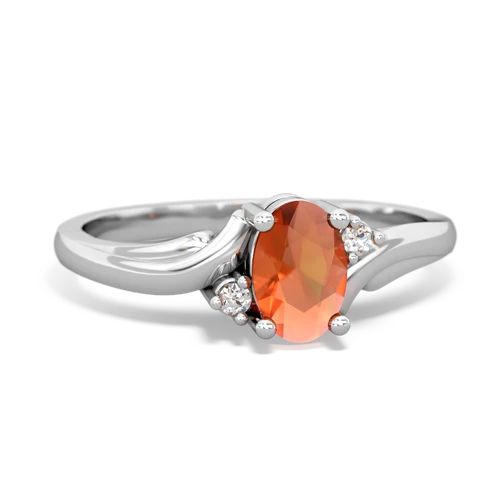 fire opal filligree ring