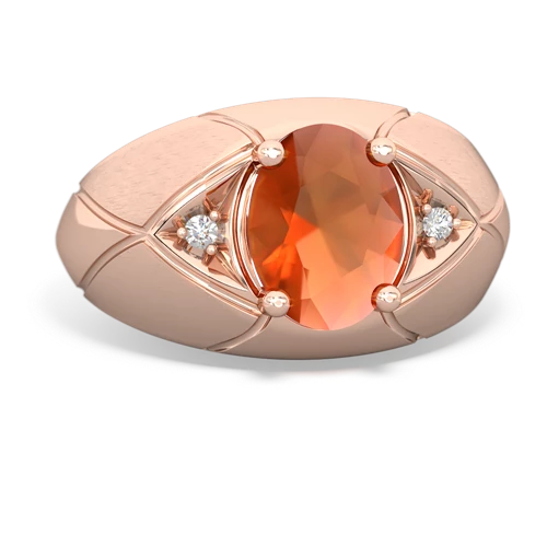 Fire Opal Men's Genuine Fire Opal ring Ring
