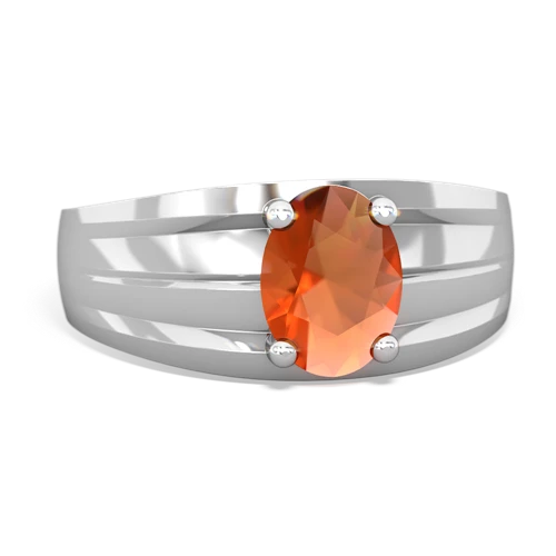 Fire Opal Men's Genuine Fire Opal ring Ring