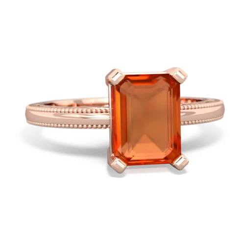 fire opal timeless ring