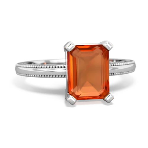 fire opal timeless ring