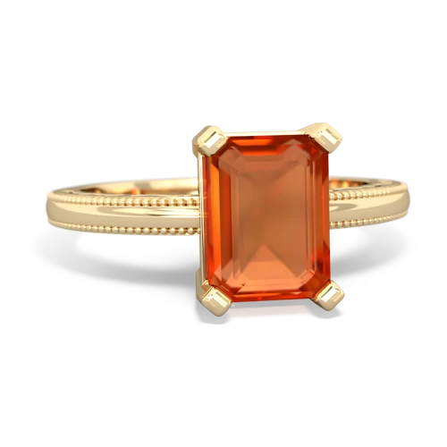 fire opal timeless ring