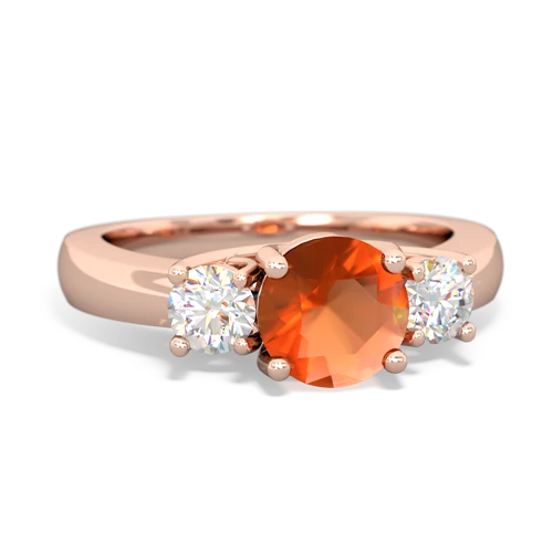 fire opal timeless ring