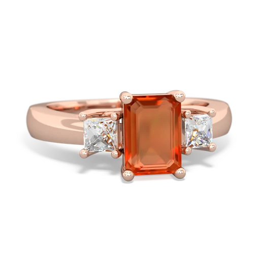 fire opal timeless ring