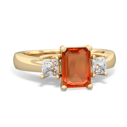 fire opal timeless ring