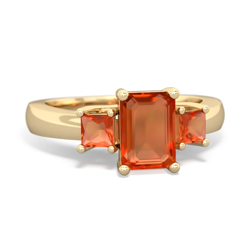 fire opal timeless ring