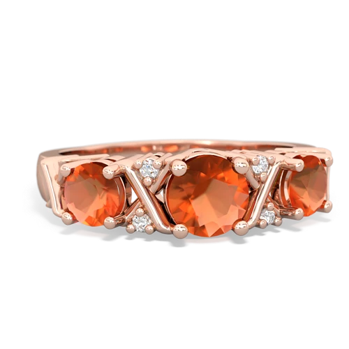 fire opal timeless ring