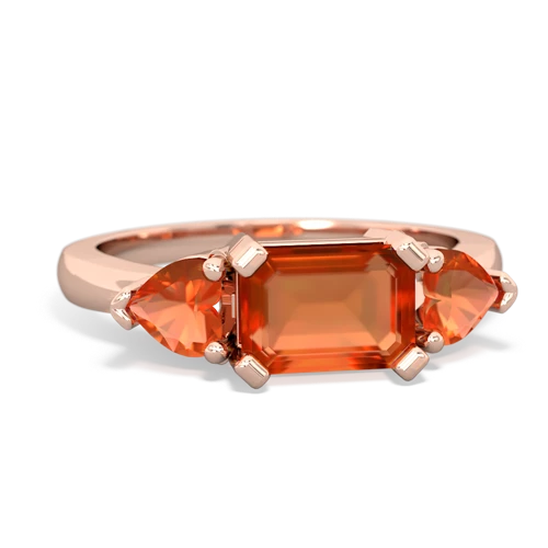 fire opal timeless ring