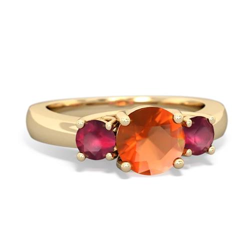 fire opal-ruby timeless ring