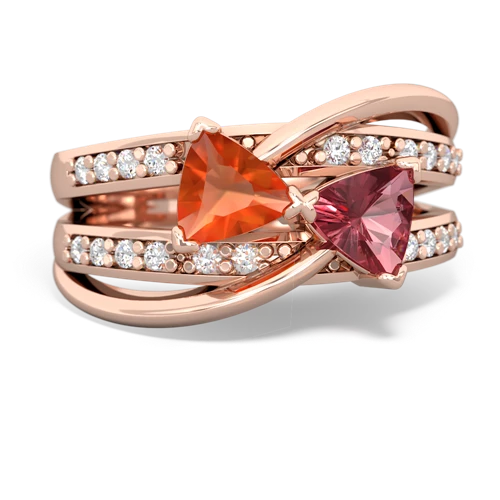 fire opal-tourmaline couture ring