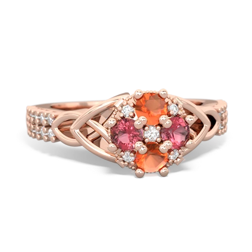 fire opal-tourmaline engagement ring