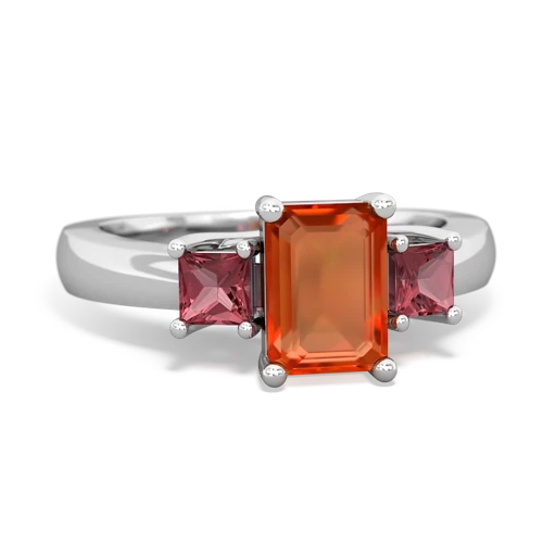 fire opal-tourmaline timeless ring