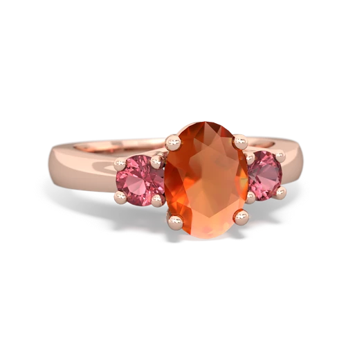 fire opal-tourmaline timeless ring