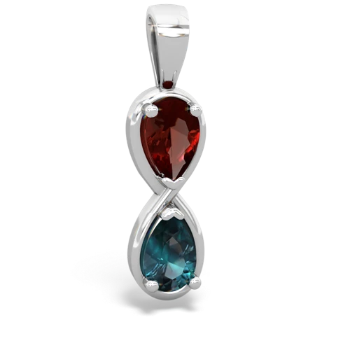 garnet-alexandrite infinity pendant