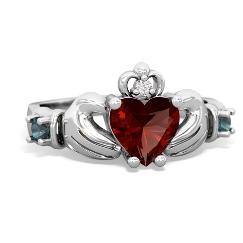 garnet-alexandrite claddagh ring