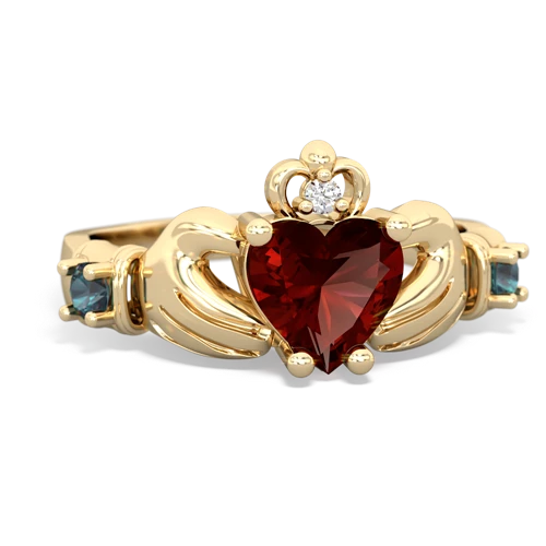 garnet-alexandrite claddagh ring