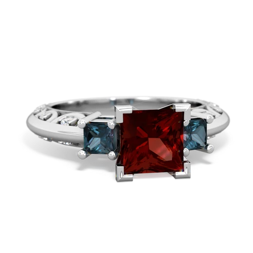 garnet-alexandrite engagement ring