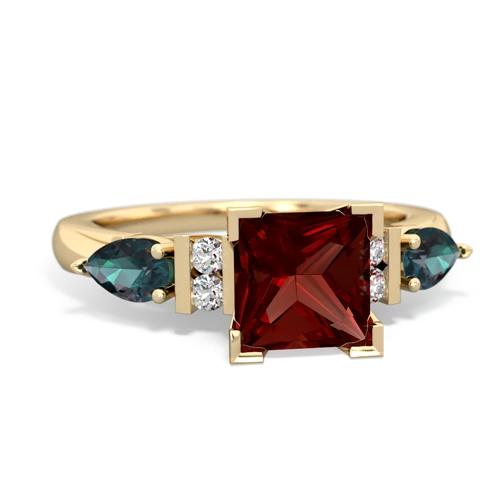 garnet-alexandrite engagement ring