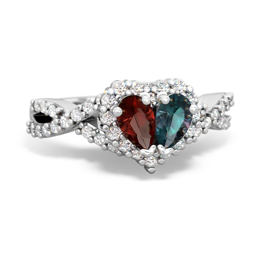 garnet-alexandrite engagement ring