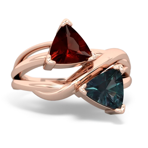 garnet-alexandrite filligree ring