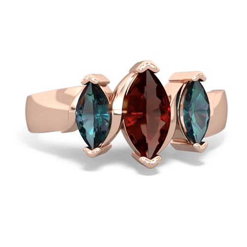 garnet-alexandrite keepsake ring