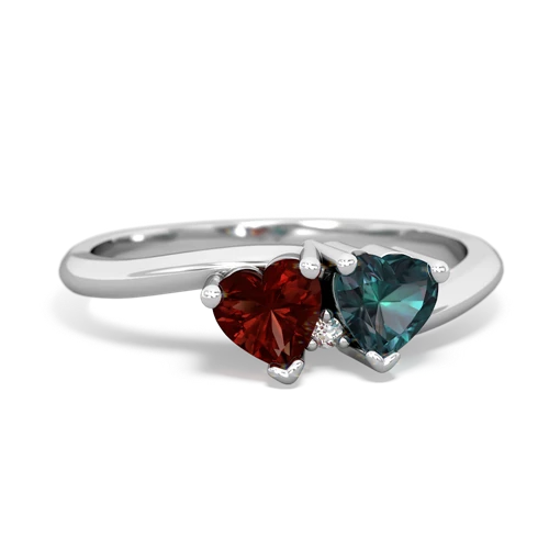 garnet-alexandrite sweethearts promise ring