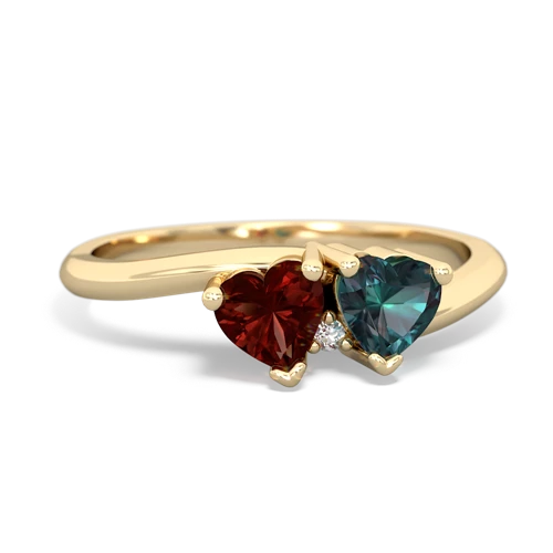 garnet-alexandrite sweethearts promise ring