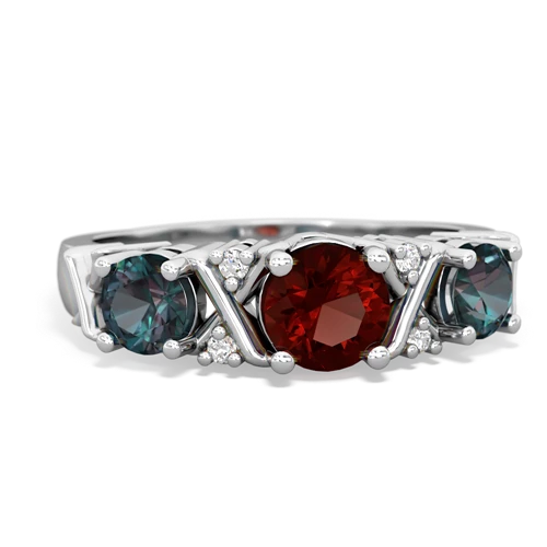 garnet-alexandrite timeless ring