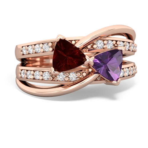 garnet-amethyst couture ring