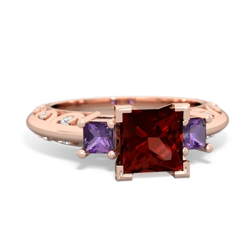 garnet-amethyst engagement ring