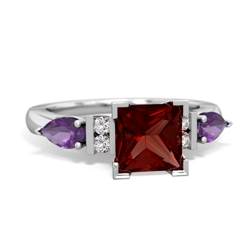 garnet-amethyst engagement ring