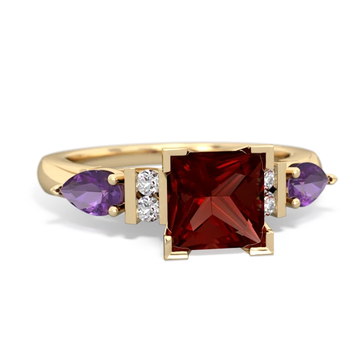 garnet-amethyst engagement ring