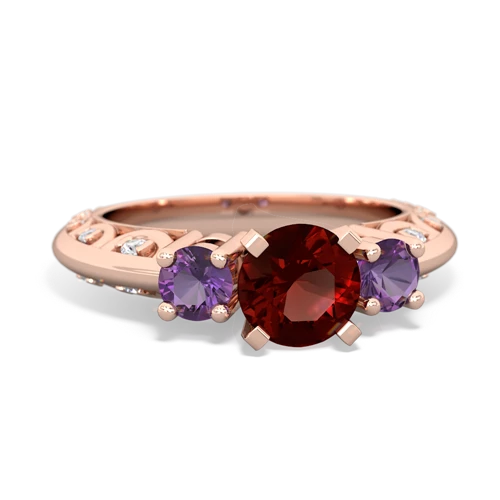 garnet-amethyst engagement ring