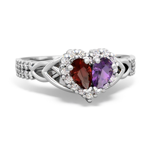 garnet-amethyst keepsake engagement ring