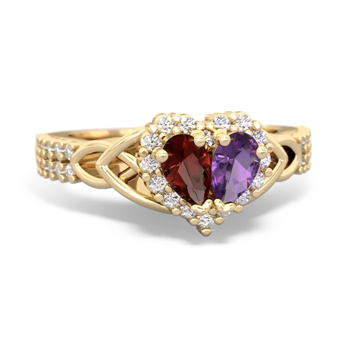 garnet-amethyst keepsake engagement ring