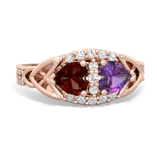 garnet-amethyst keepsake engagement ring