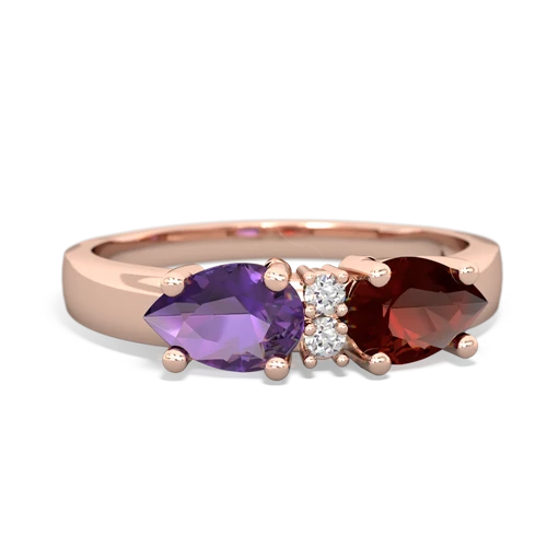 garnet-amethyst timeless ring