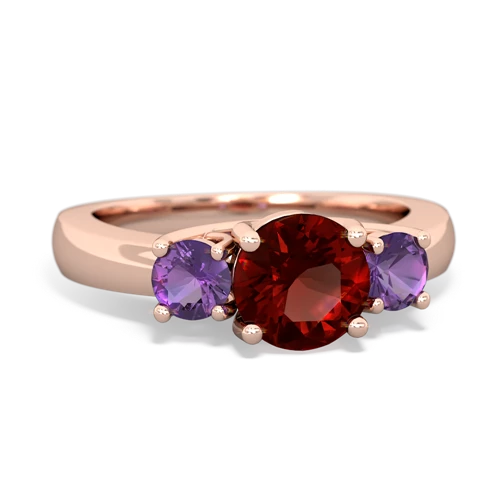 garnet-amethyst timeless ring