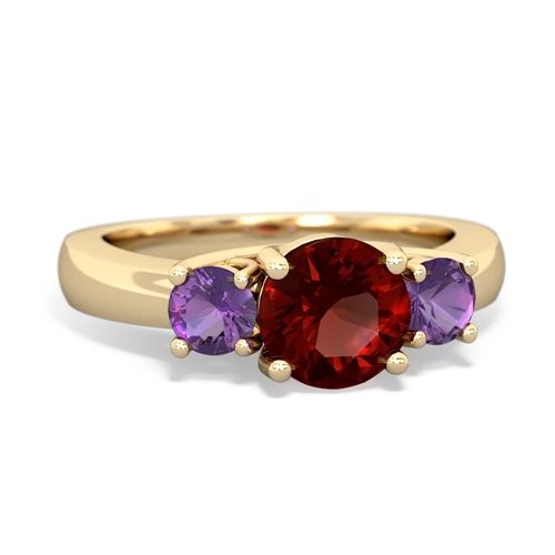 garnet-amethyst timeless ring