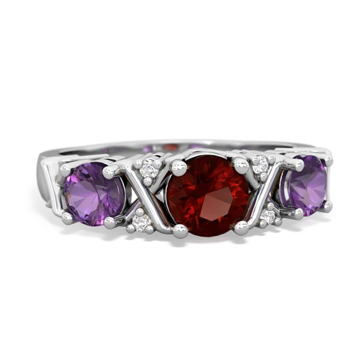 garnet-amethyst timeless ring