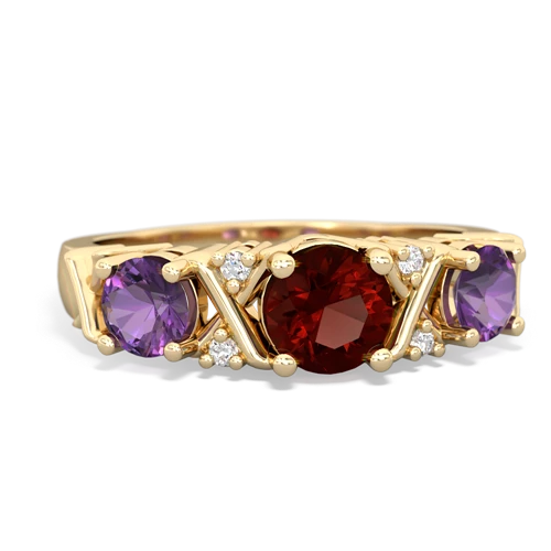 garnet-amethyst timeless ring