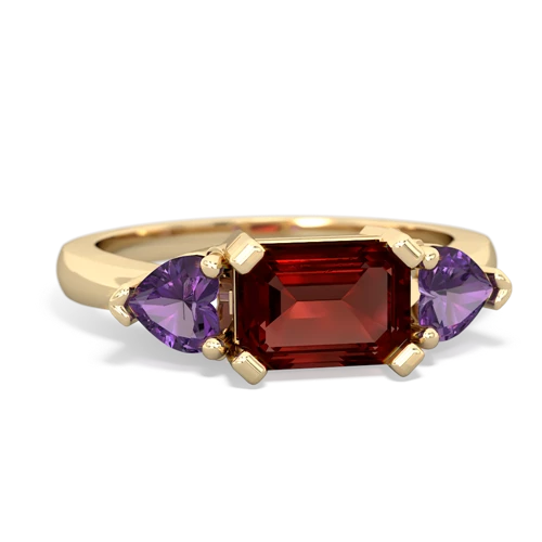 garnet-amethyst timeless ring