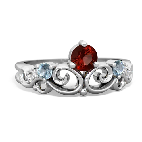 garnet-aquamarine crown keepsake ring