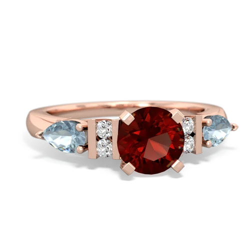 garnet-aquamarine engagement ring