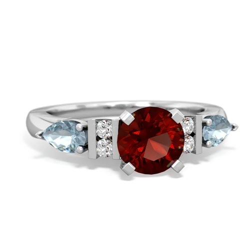 garnet-aquamarine engagement ring