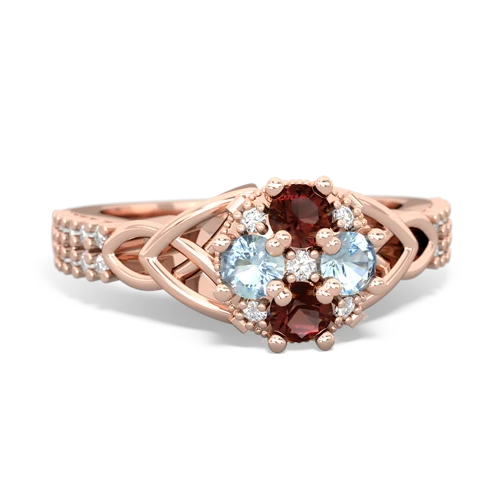 garnet-aquamarine engagement ring