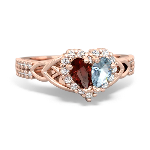 garnet-aquamarine keepsake engagement ring