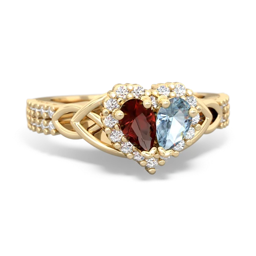 garnet-aquamarine keepsake engagement ring